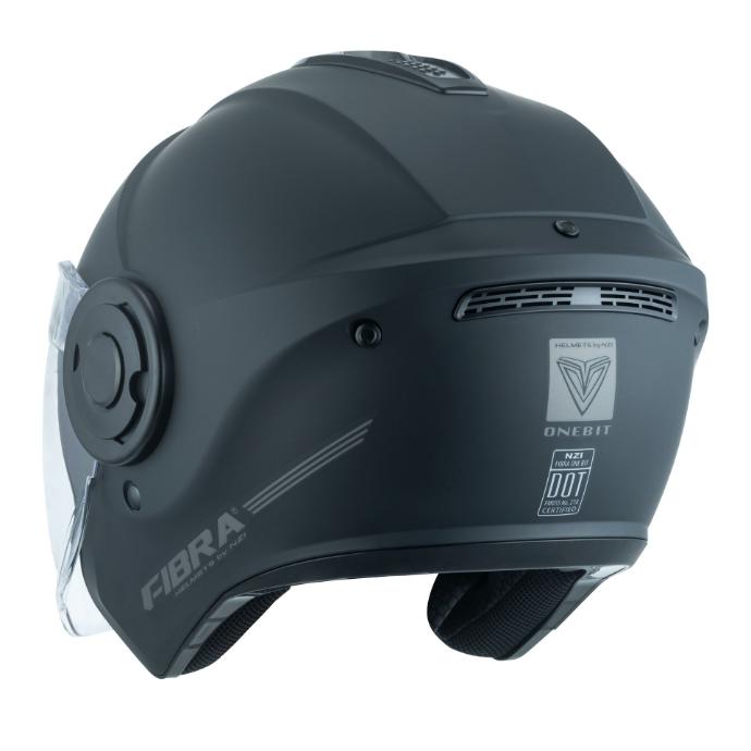 CASCO FIBRA ONE BIT ABIERTO NEGRO MATE