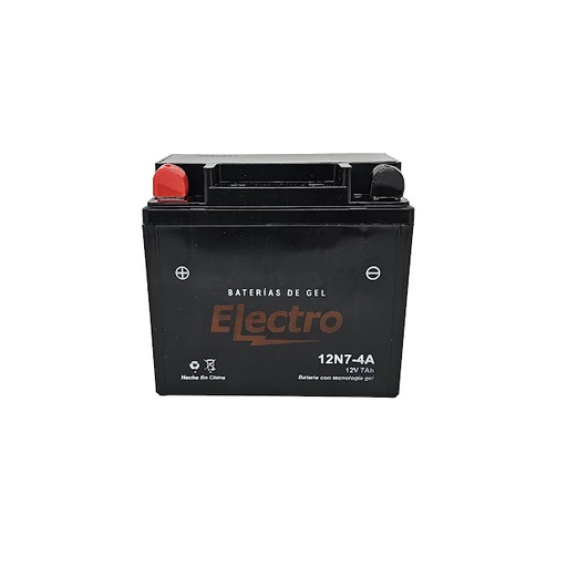 [12N7-4A_ELECTRO] BATERÍA 12N74A ELECTRO GEL DE  12 VOLTÍOS.