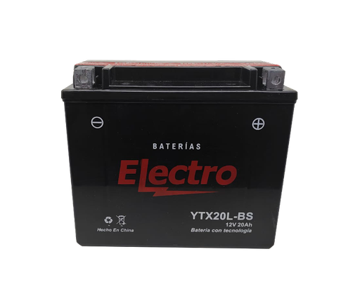 [YTX20LBS- MF_ELECTRO] BATERIA YTX20L-BS MF ELECTRO DE 12 VOLTÍOS.